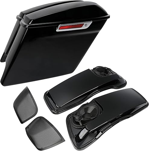 Miniatura 9 de SLMOTO Alforjas rígidas extendidas de 5 pulgadas para Harley CVO Touring Glide 2014-2023 FLT, FLHT, FLHTCU, FLHRC, Road King, Road Glide, Street
