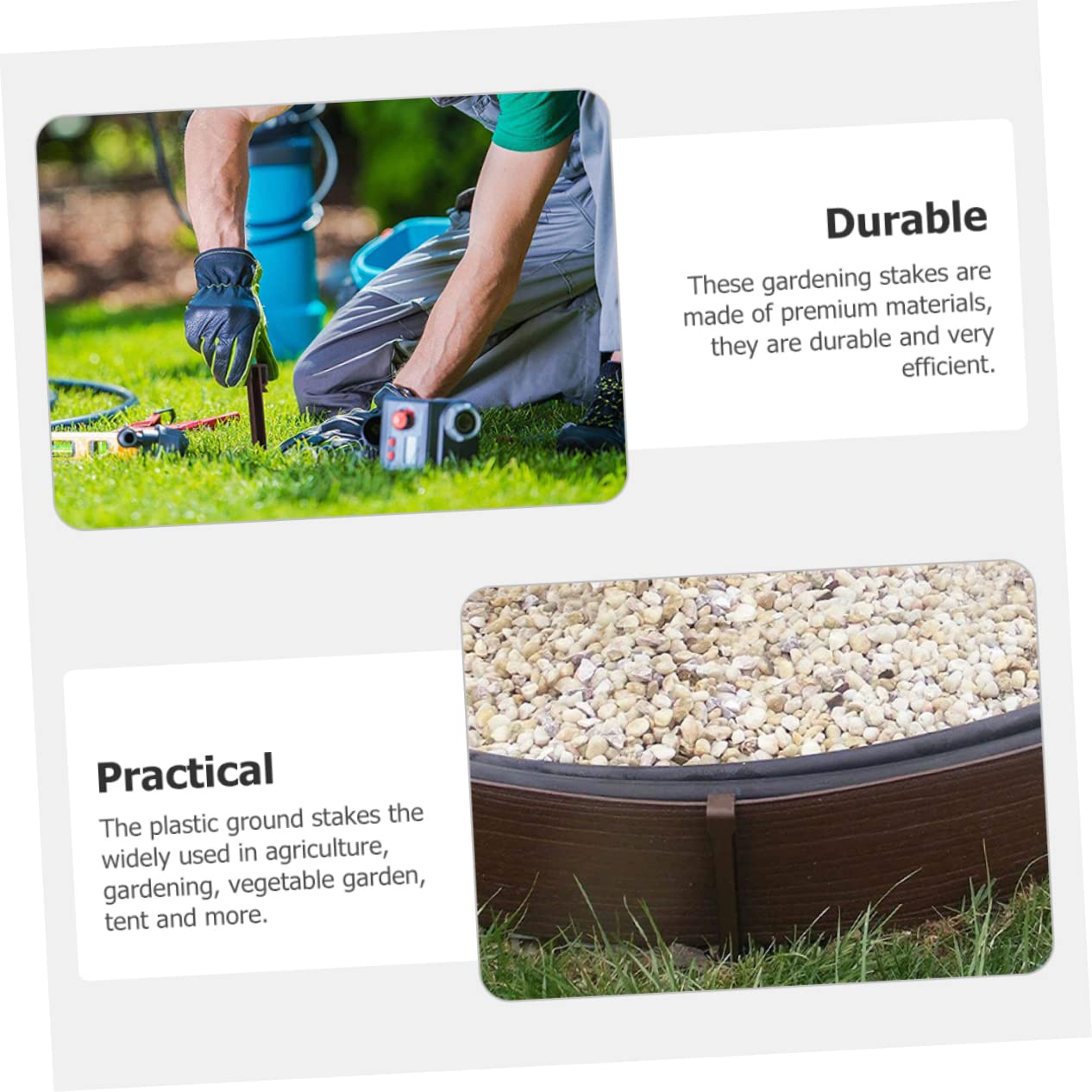 DOITOOL 30piezas Prueba De Malezas Estacas De Plástico para Jardín Clavos para Césped para Suelo De Jardín Uso Paisajismo Material Resistente