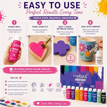 Cadence HARMONY ACRYLIC SET OF 10 BRIGHT COLORS & VIBRANT COLORS 59ML