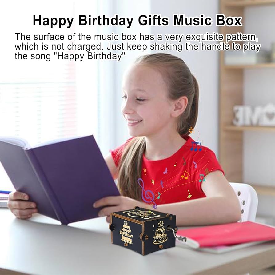 Amazon.co.jp: 木製手回しオルゴール、Happy オルゴール