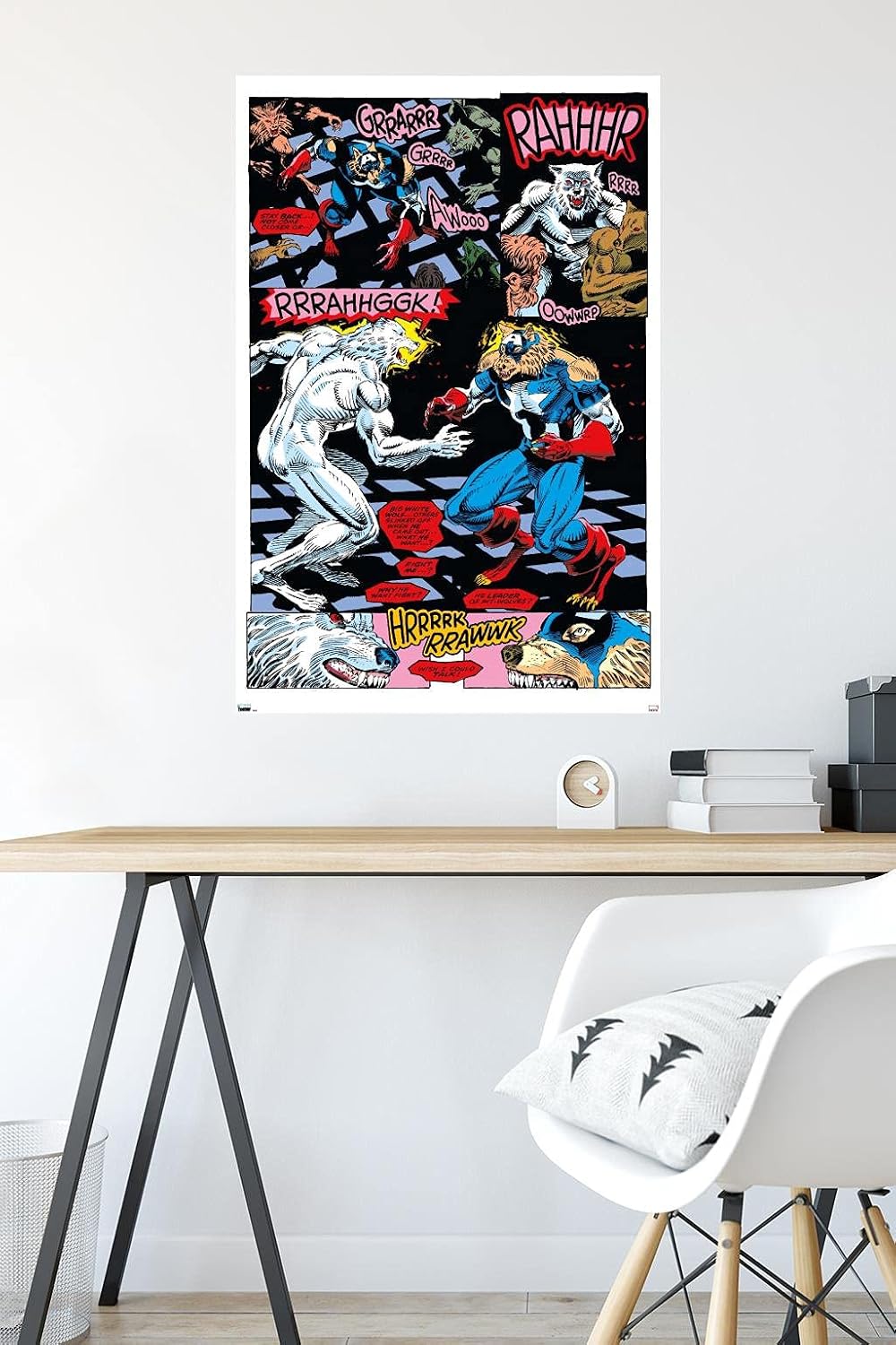 Trends International Marvel: Year of The Shield - Captain America Werewolf - Panel 2 Wall Poster, 34L x 22.4W, Premium Unframed Version