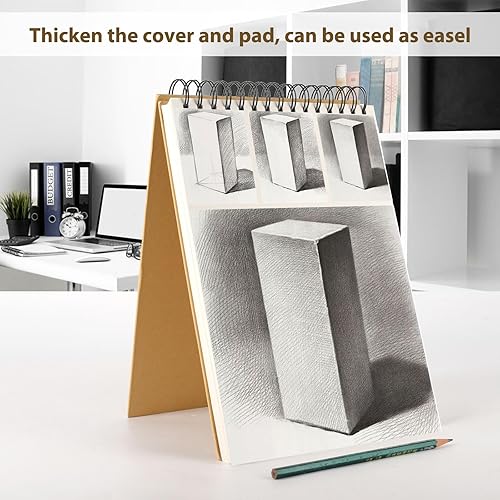 Miniatura 3 de Ddaowanx Mixed Media - Cuaderno de bocetos de 8 x 11.5 pulgadas, 60 hojas (98 libras5.64 ozm), papel de dibujo pesado encuadernado en espiral,