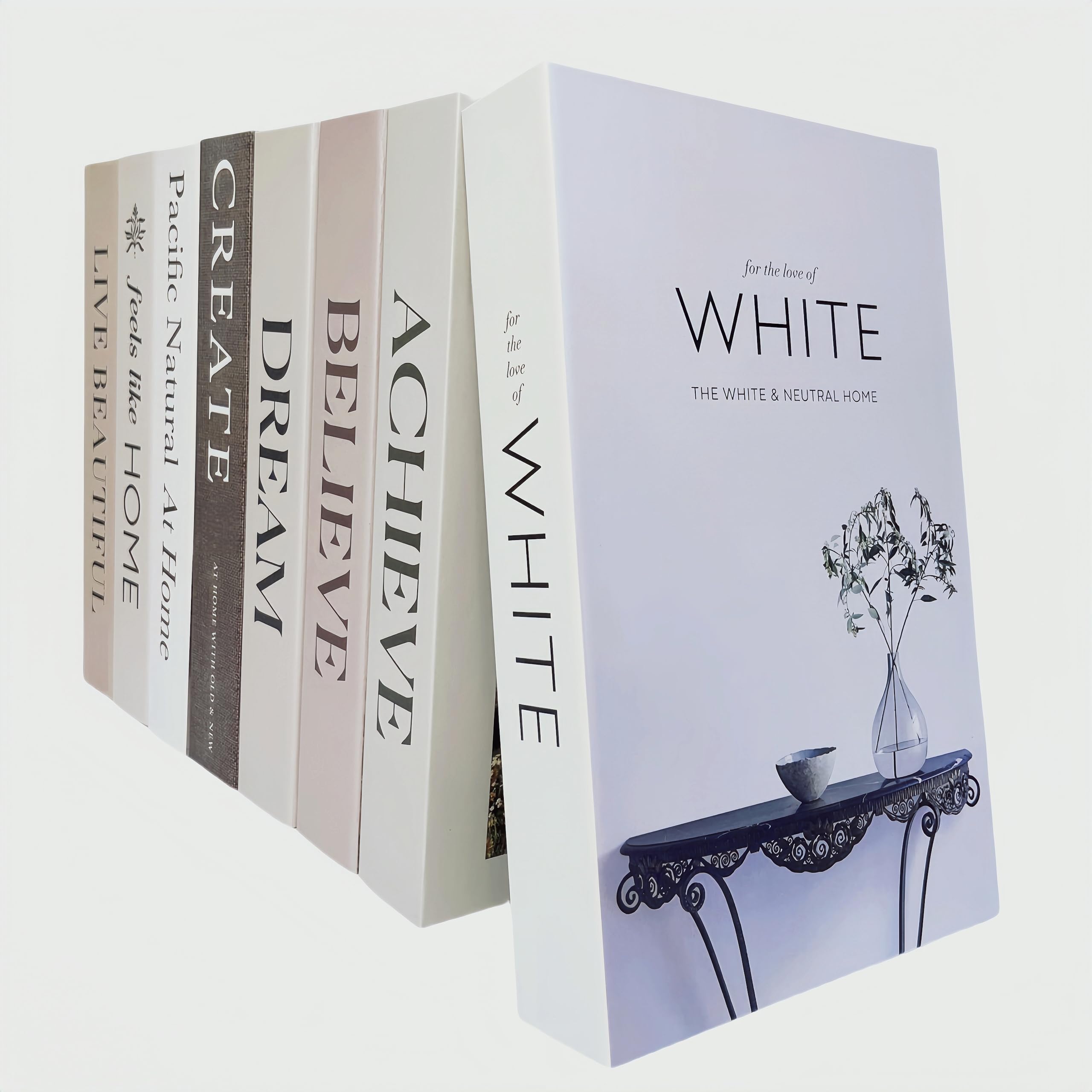 Confezione da 8 libri decorativi, Ediactcyl decorativi, libri finti per la decorazione della casa con copertina rigida, impilabili di libri finti per libreria, decorazione della stanza (M63)