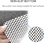 Loofah Shower Mat, Non Slip Soft Textured Bath Mat with Drain, Phthalate Free Quick Drying Tub Mat Loofah Massage Mat for Bathroom, Bath Mat Anti Mould (Light Gray,40x60 cm)