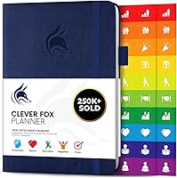 Vista 18 de Clever Fox Planner – Planificador semanal y mensual sin fecha para productividad, gestión del tiempo y objetivos – Diario organizador – A5 (Turquesa)
