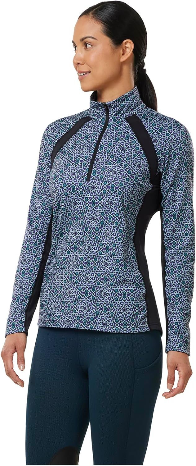 Kerrits Rail Side Quarter Zip Tech Top - Print