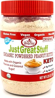 Betty Lou's 100% Organic Powdered Peanut Butter | Gluten Free, Vegan, Low Calorie, All Natural, High Protein | Deliciously...