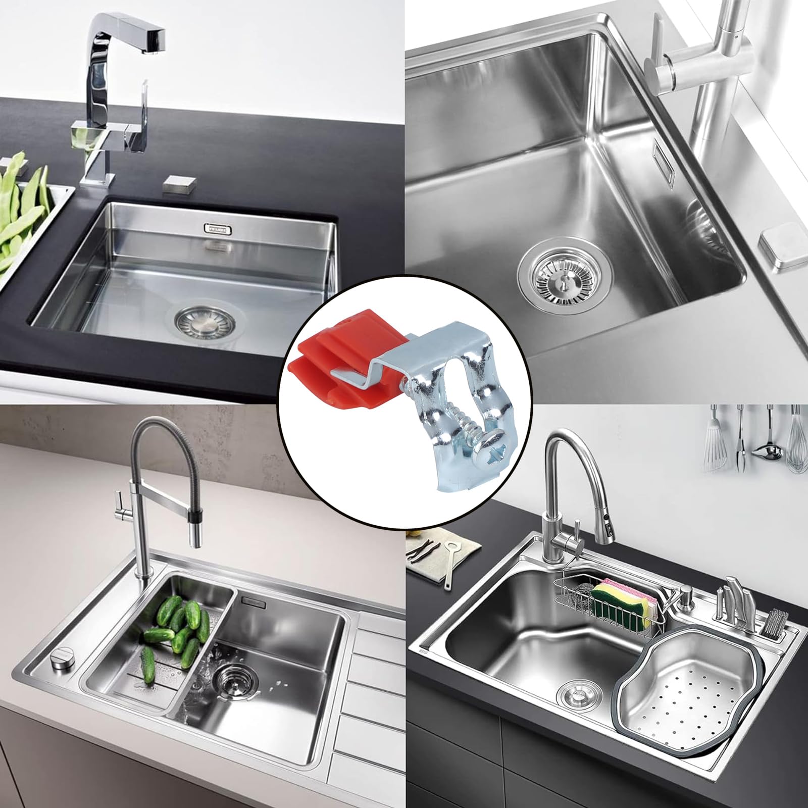 Iplusmile Unterbau Spülbecken Clips, 5Pcs Waschbec Produktbild-Vorschau 3