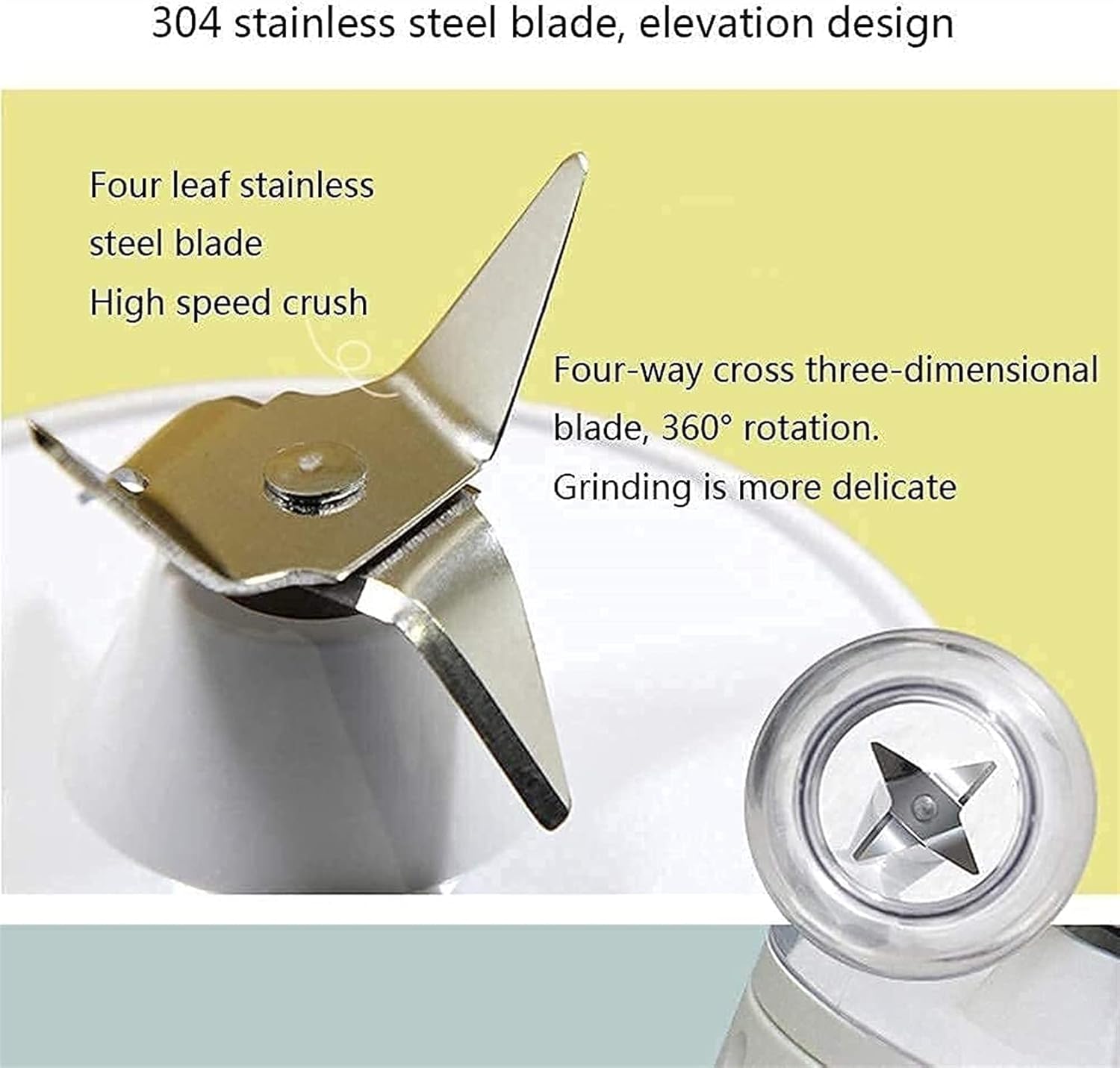 Portable Personal Blender, Smoothie Portable Blender With 4 Blades, Juicer Cup USB Rechargeable Mini BlenderFruit Mixing Machine For Juice, Shaker, Smoothies, meat