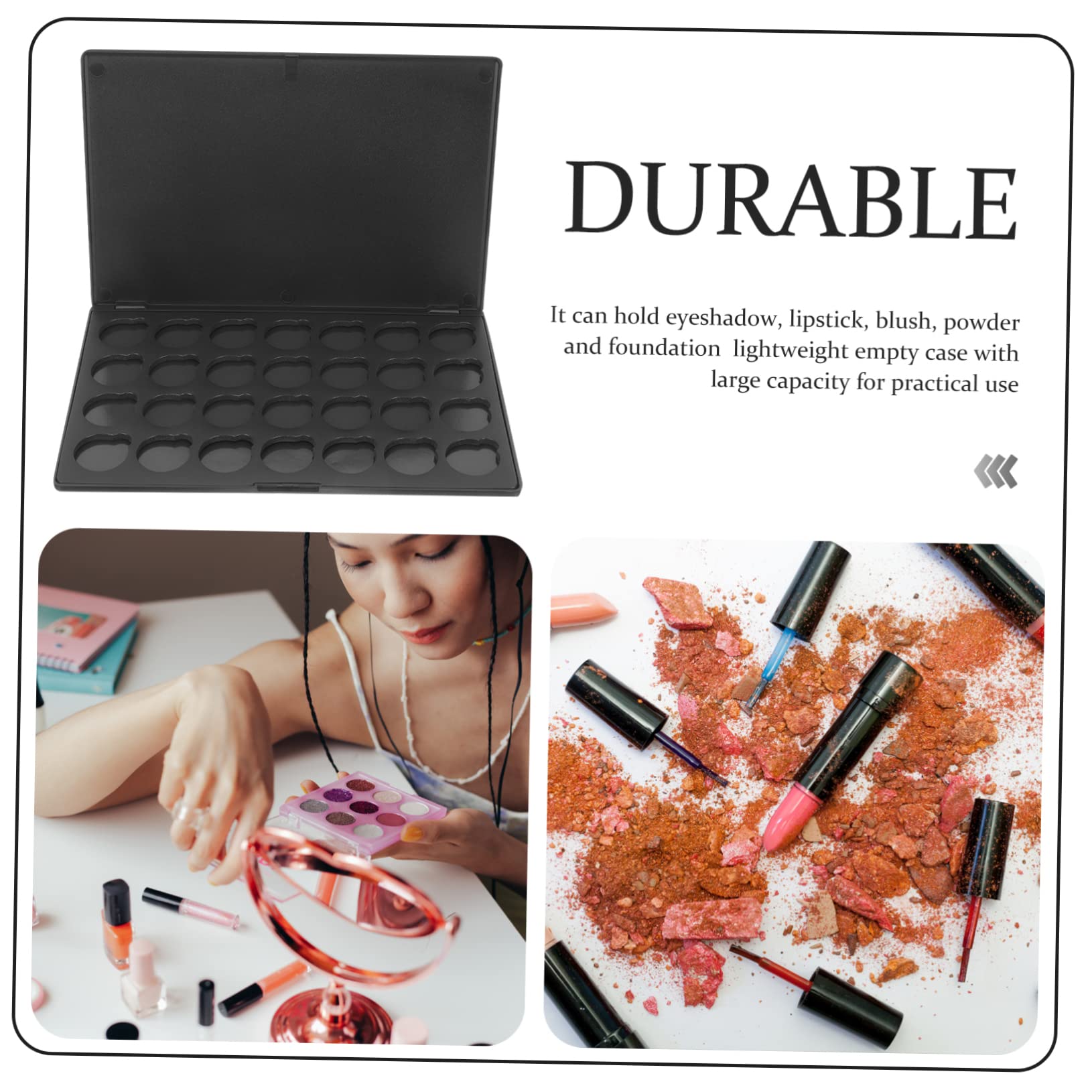 VALICLUD 4 Pièces Palette de Maquillage Vide Magnétique Boîte Diy pour Fards à Paupières Blush Pratique et pour Vos Projets Cosmétiques