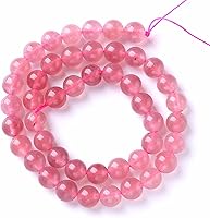 Vista 109 de 32 cuentas de vidrio rojo redondo de 12 mm con espaciador suelto para fabricación de joyas, pulseras, collares de 15 pulgadas, manualidades DIY