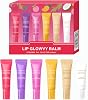 Tinted Lip Balm Set - 6 Flavored Plumping Lip Gloss Set - Moisturising Multipack Lip Balm for Dry Cracked Lips - Lip Care Gift Set Natural Shine & Hydration - Vegan, Non-Sticky & Long-Lasting