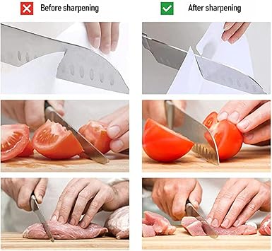 Metal Fixed Angle Sharpener Kit, 360 Degree Flip Design Professional Knife Sharpener Adjustable Clip Knife Sharpener Tool with 4 Grinding Stones(120#, 320#, 600#, 1500#)