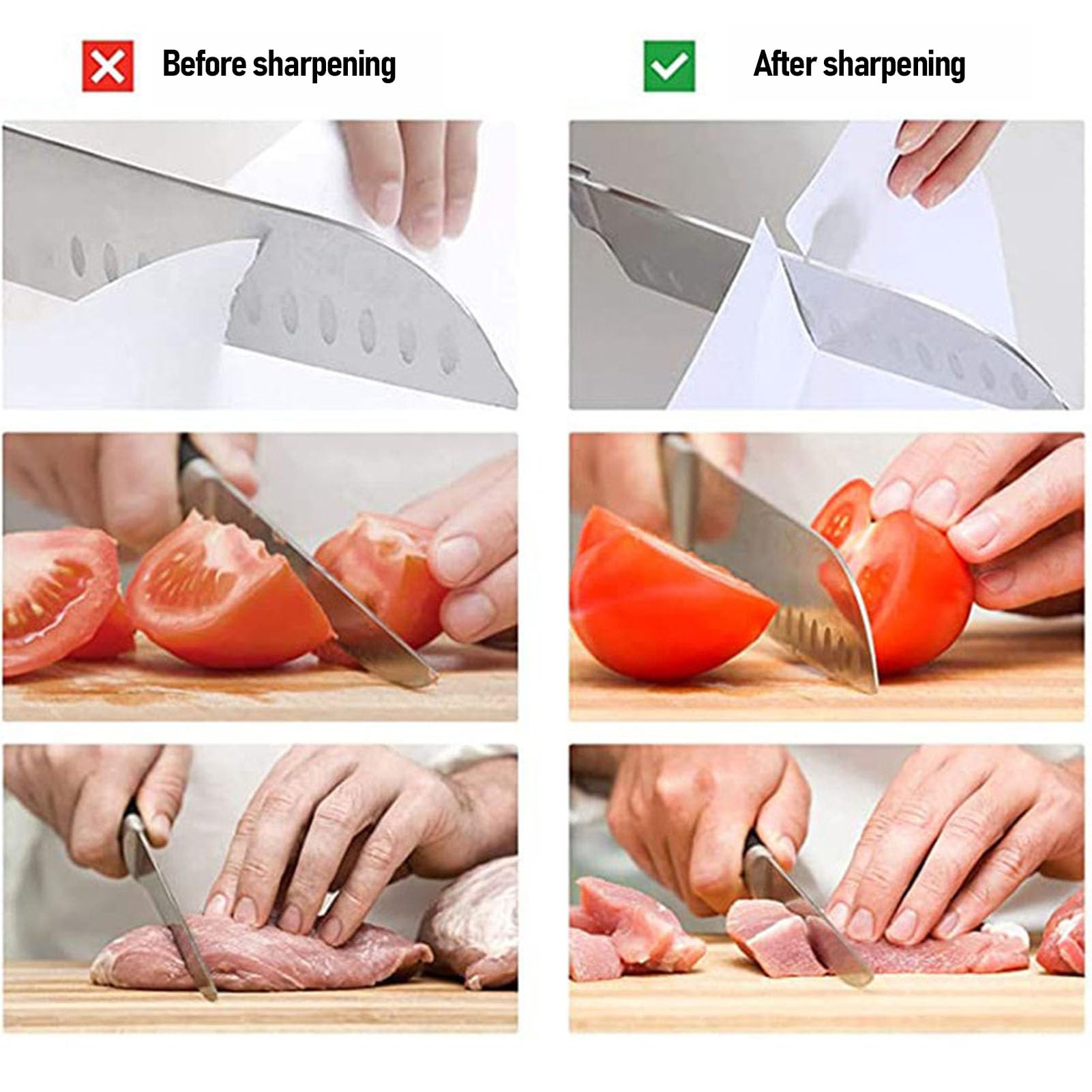 Cocoarm Kit Affilacoltelli Ad Angolo Fisso Affilacoltelli Ad Angolo Fisso in Lega di Alluminio con Design Flip a 360 Gradi 4 Pietre di Corindone Bianche Morsetto Regolabile per Utensili da Cucina e