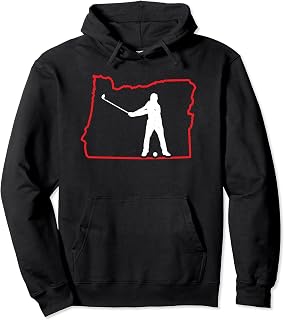 Oregon Golfer Oregon Map Golf Player Golf Lover Golfing Pullover Hoodie