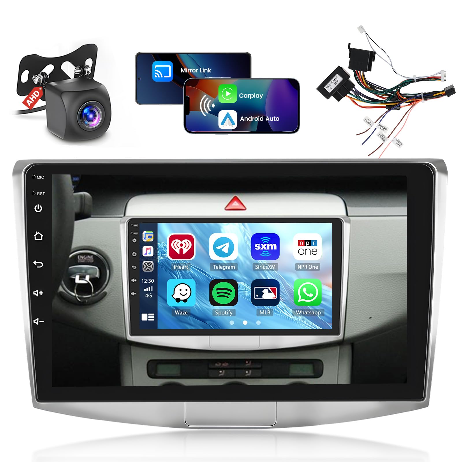 5G WiFi 2+64G Car Radio for Volkswagen Passat B6 B7 CC 2010-2015, Built-in Wireless CarPlay with Android Auto, 10.1'' Touch Screen Car Stereo with GPS Navi Mirror Link Bluetooth FM RDS DSP