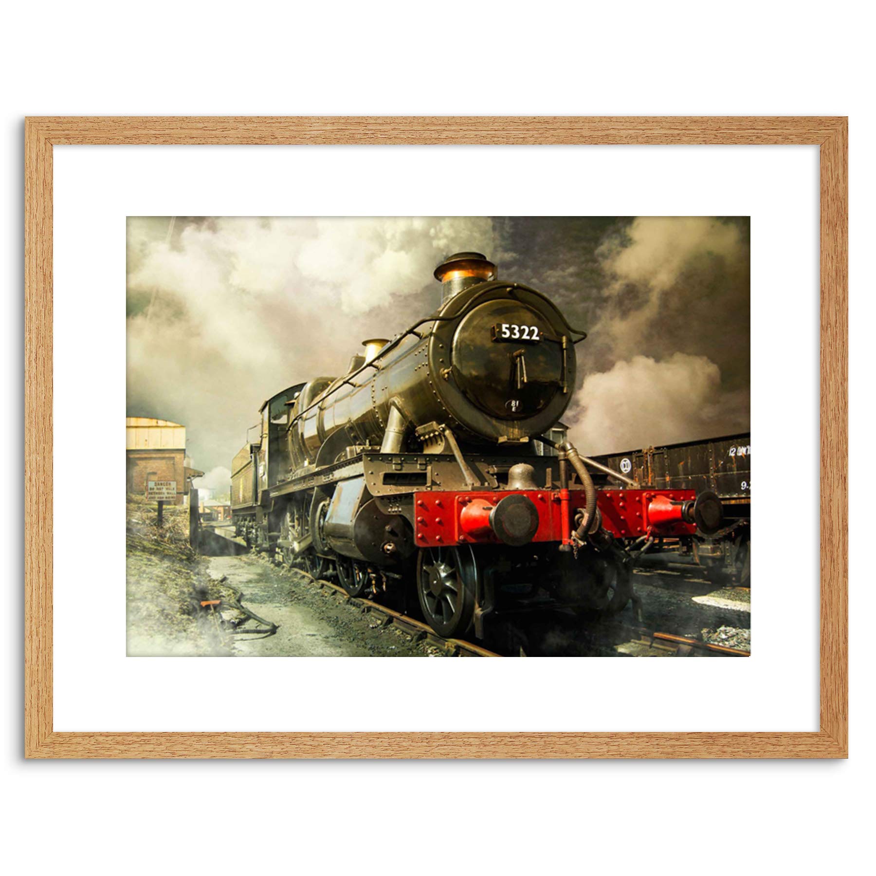 Wee Blue Coo Steam Train Vintage Colour Photo Framed Wall Art Print