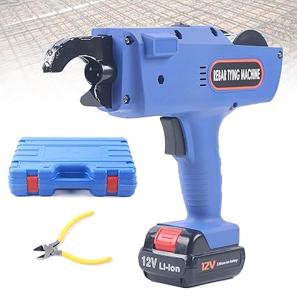 Rebar Tier Tying Machine 8-34mm Automatic Handheld Rebar Tier Tying Reinforcing Steel Strapping Machine Tool Kit Steel Bar Rod Tying Binding Tool