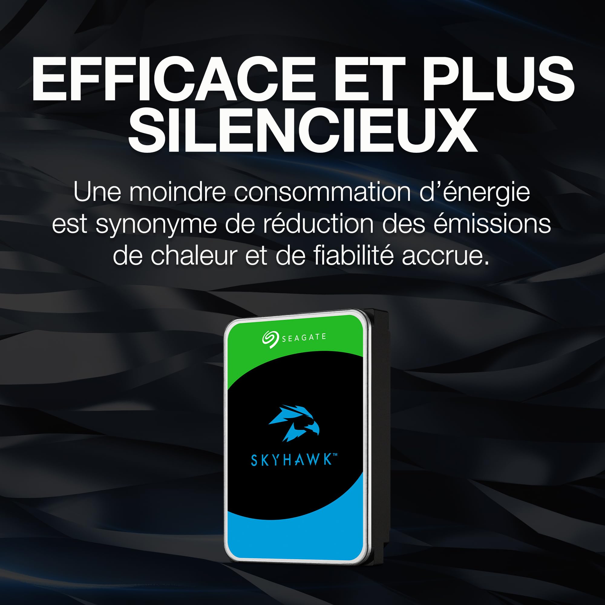Seagate SkyHawk 4To Disque Dur Interne Vidéosurveillance 3.5 Pouces SATA 6 Go/s 256 Mo Cache