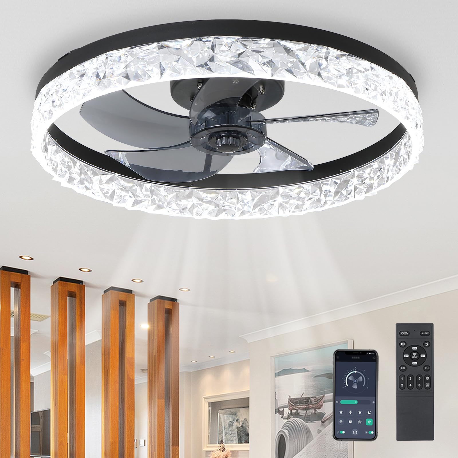 Amazon.co.jp : 【大風量・大光量】 シーリングファンライト led