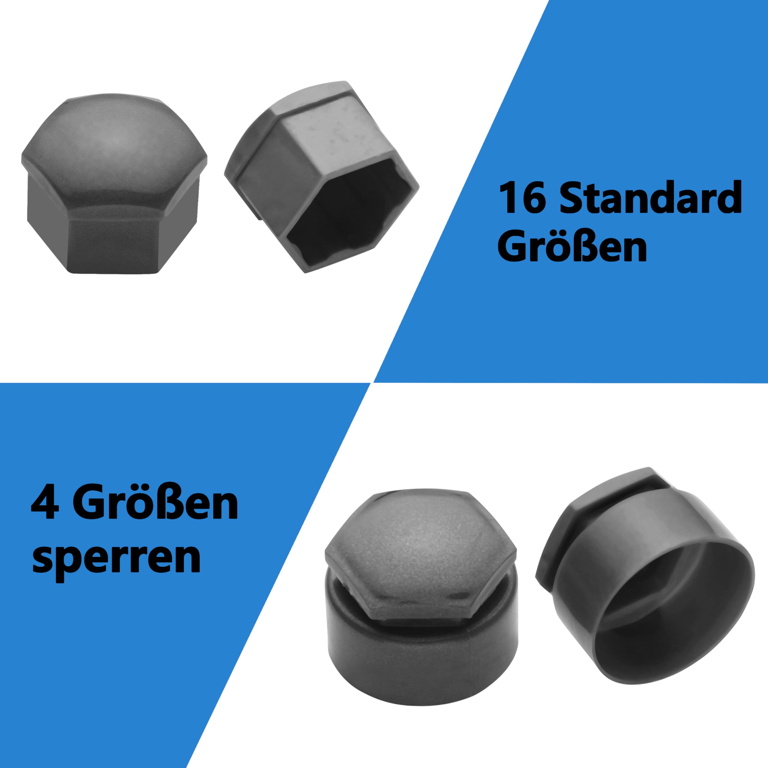 20 Capuchons De Protection Hexagonaux Chromés 17mm - Cache-écrous Universels Avec Outil De Retrait