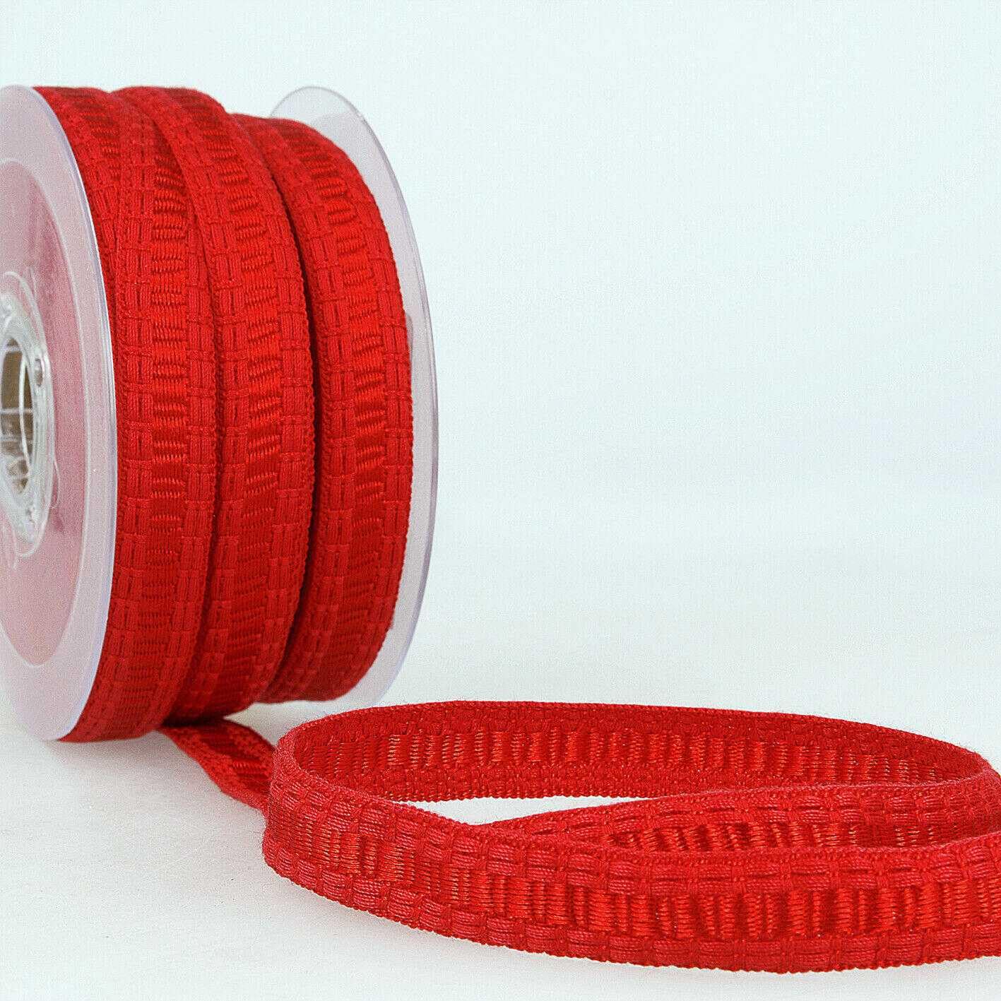 14mm Braid Trim Box Weave 286D, 008 Red, 4 Metres