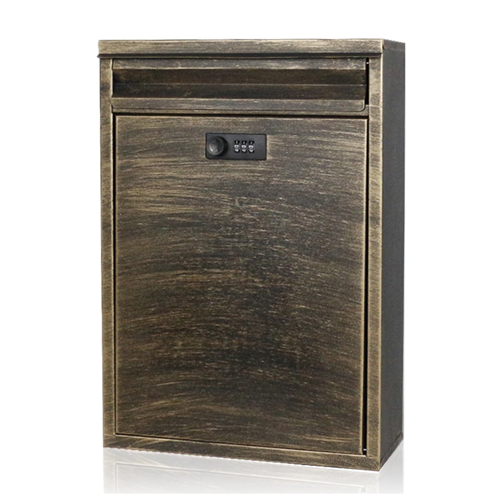 NQNFWCRJ Home Wall Mounted Mailbox with Adjustable Combination Lock Galvanized Sheet Mailboxes Outdoor Rainproof Parcel Boxes Multiple Colors Available