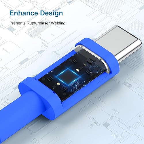 Miniatura 10 de Paquete de 2 cargadores súper rápidos de 45 W tipo C, enchufe USB C de carga de pared y cable de cargador de teléfono Android de 6 pies para Samsung