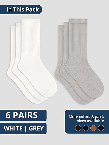 Miniatura 7 de Special Essentials 6 pares de calcetines de algodón para hombre y mujer GrisBlanco
