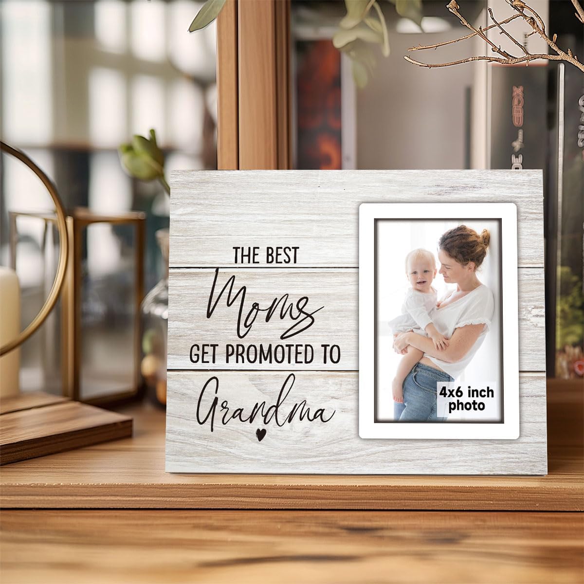 Grandma Picture Frame, Grandma Gifts, The Best Moms Get Promoted to Grandma Photo Frame 4x6 Grandma to Be, Nana Picture Frame, Pregnancy Announcement for Grandma, Grandmother Gifts - Image 7