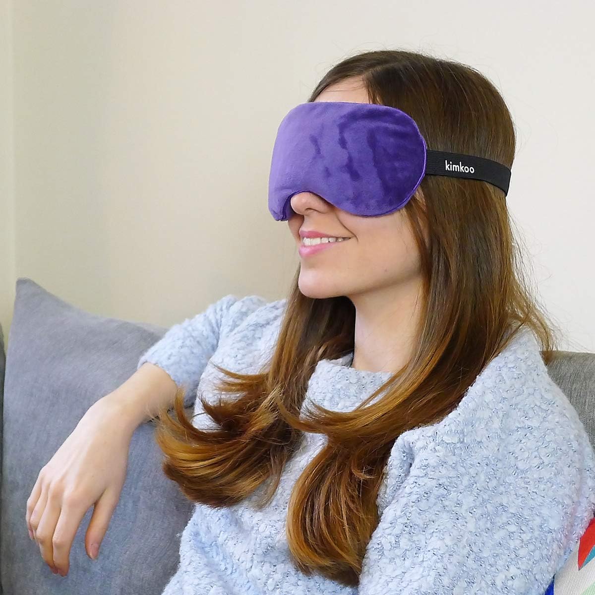 Kimkoo Moist Heat Eye Compress&Microwave Hot Eye Mask for Dry Eyes，Natural and Healthy Therapies (Purple)