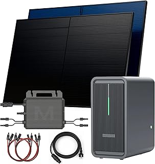 SUNNIVA® 1000W Balkonkraftwerk mit 2,24 kWh Speicher MARSTEK B2500-D, BIFAZIAL FULLBLACK komplett Steckdose, PV Solaranlage Komplettset mit Solarspeicher, 2x 500W N-Type Glas-Glas Bifacial Module