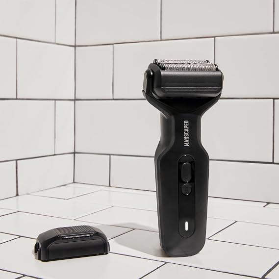 MANSCAPED The ChairmanTM Plus & The Lawn Mower 3.0 Plus - Men's Face Shaver with Two SkinSafe Blades, Three-Blade Foil & Precision Trimmer, Groin & Body Hair Trimmer with The Shed 2.0 Toiletry Bag