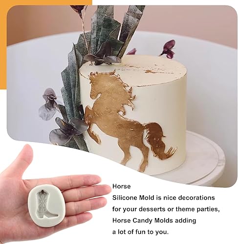 Miniatura 3 de Sijiangmold Molde de silicona para herradura, moldes para fondant, molde de silla de montar para decoración de pasteles, decoración de cupcakes,
