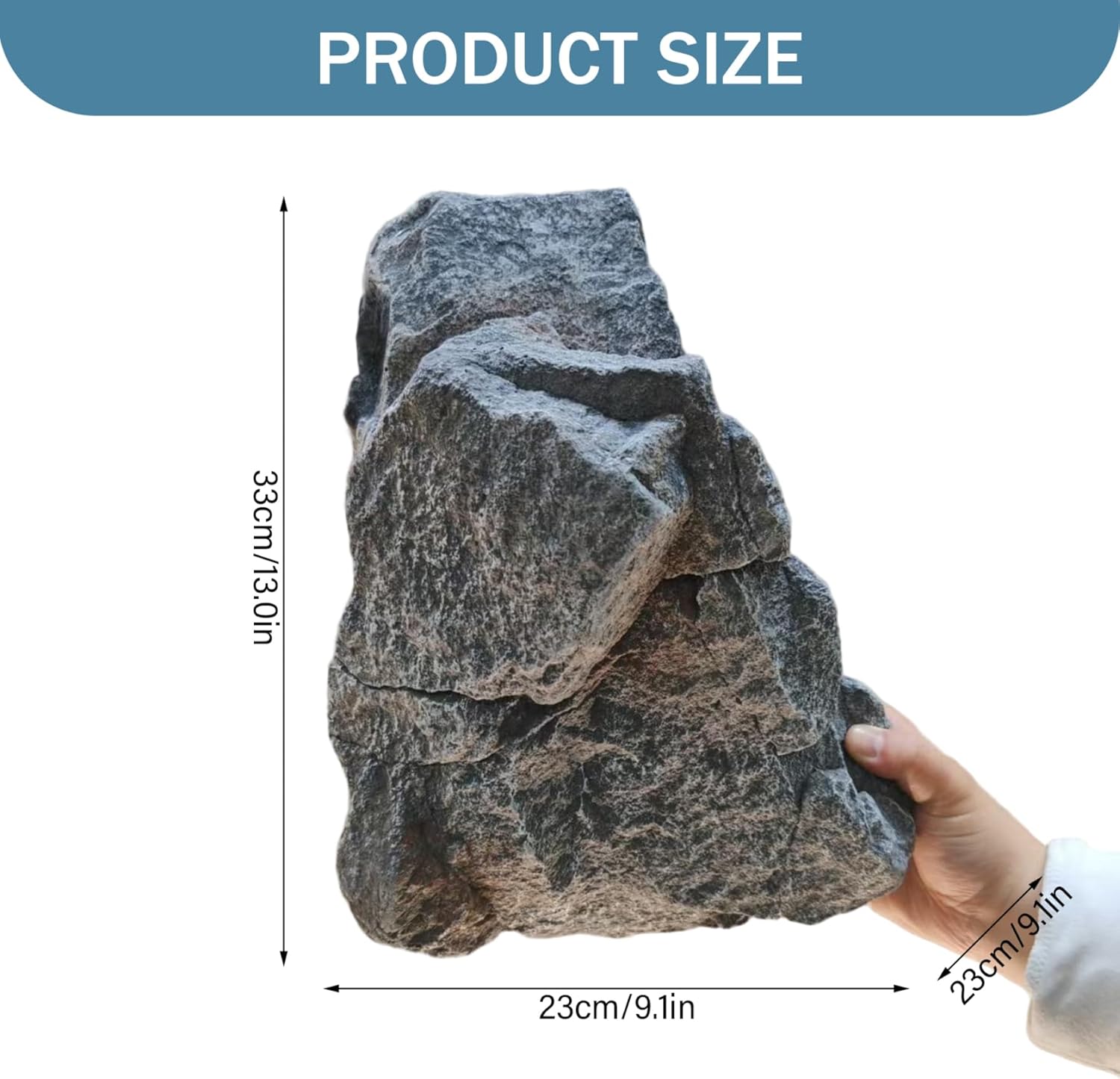 Landscape Rocks, Realistic Faux Rock Cover for Outdoor Decor, Lightweight PU Foam Artificial Rocks for Garden, Yard, Aquarium & Commercial Landscaping