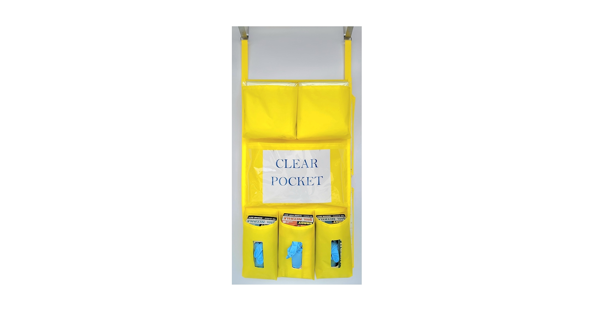 セキュリティ・セーフティ paddy It's Sew EZ PPE Isolation Door Caddy - 8 Pockets - Yellow NFPA-701