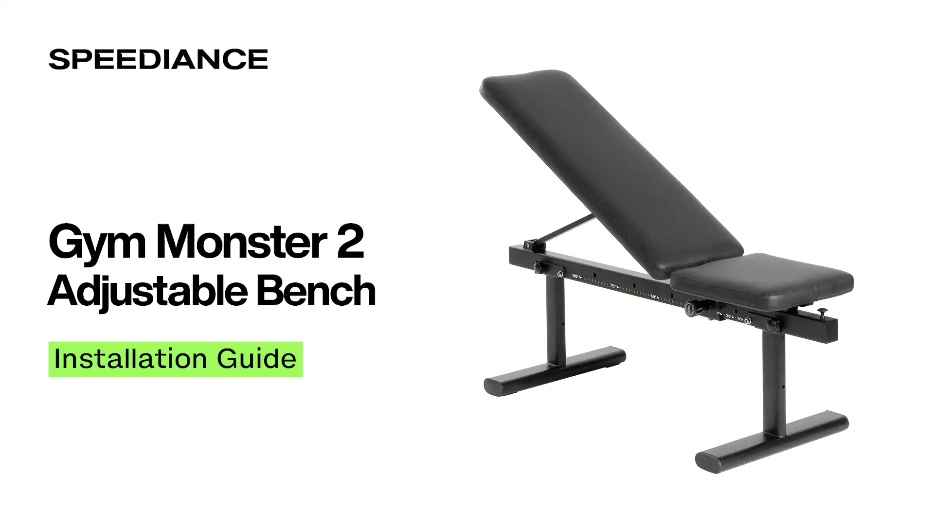 Speediance Adjustable Weight Bench, Foldable Workout Bench for