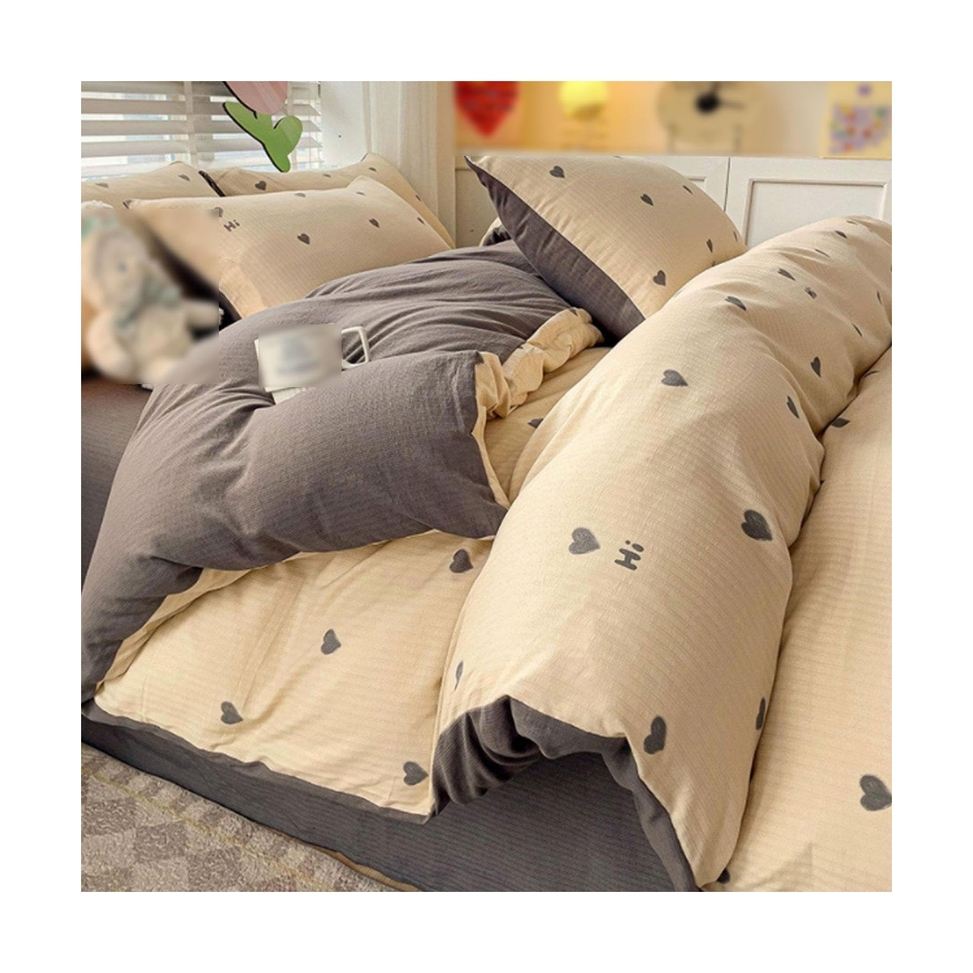 Ensemble de literie en coton respirant litière complète hypoallergénique