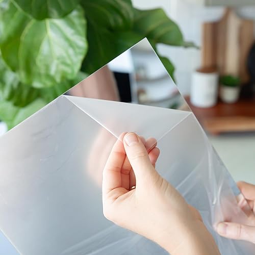 Miniatura 8 de Juego de sábanas gruesas de espejo acrílico HD, sin vidrio, para despegar y pegar en la pared, dormitorio, baño, sala de estar, techo, azulejos de