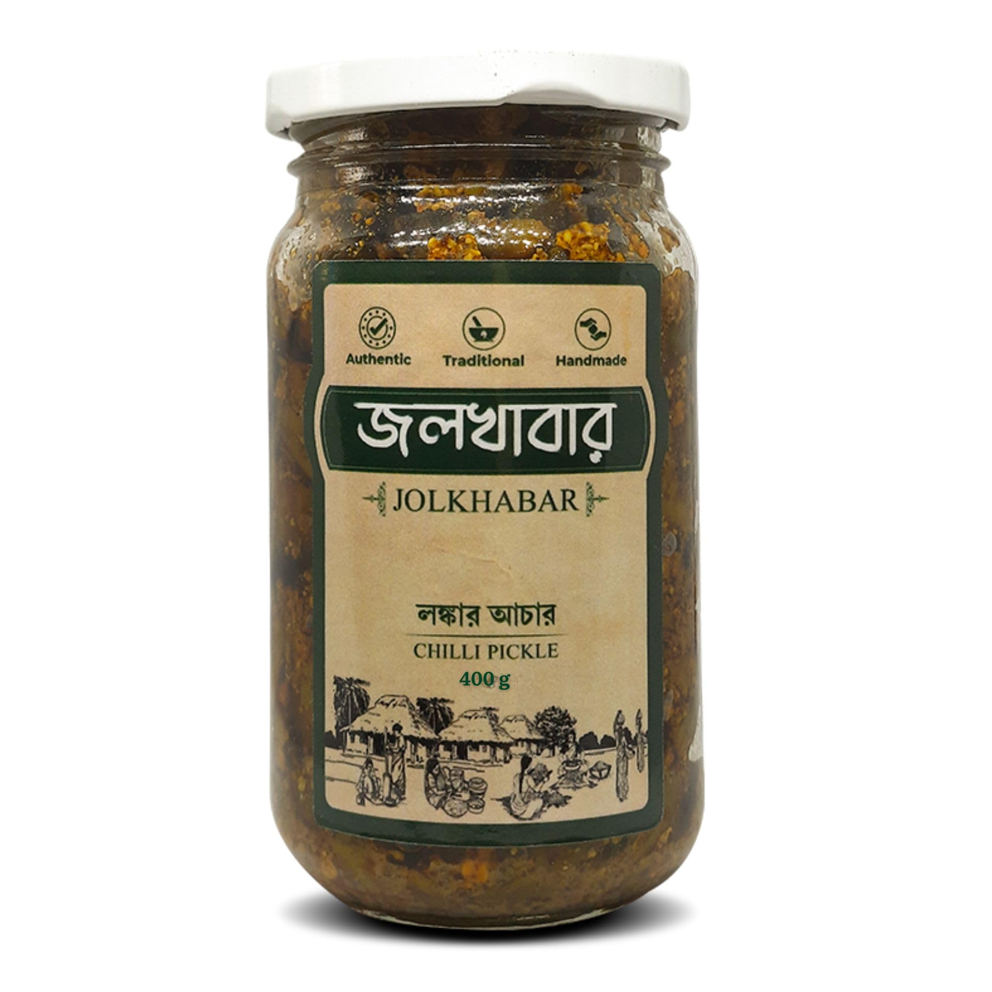JOLKHABAR | LONKA r AACHAR 500gm Pack | Chilli Pickle | Authentic Traditional Handmade | Bengali Recipe | 500gms (250gms X Pack of 2)-image-41