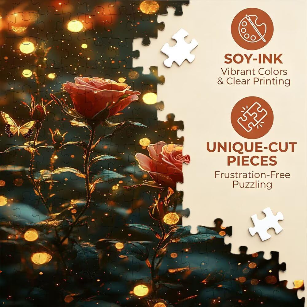 Puzzle 3000 elementów, puzzle dla dorosłych motyl róża artystyczna puzzle, gra puzzli, drewniane układanki, niemożliwe klasyczne układanki, do gry edukacyjnej wyzwanie zabawki, układanki rodzinne