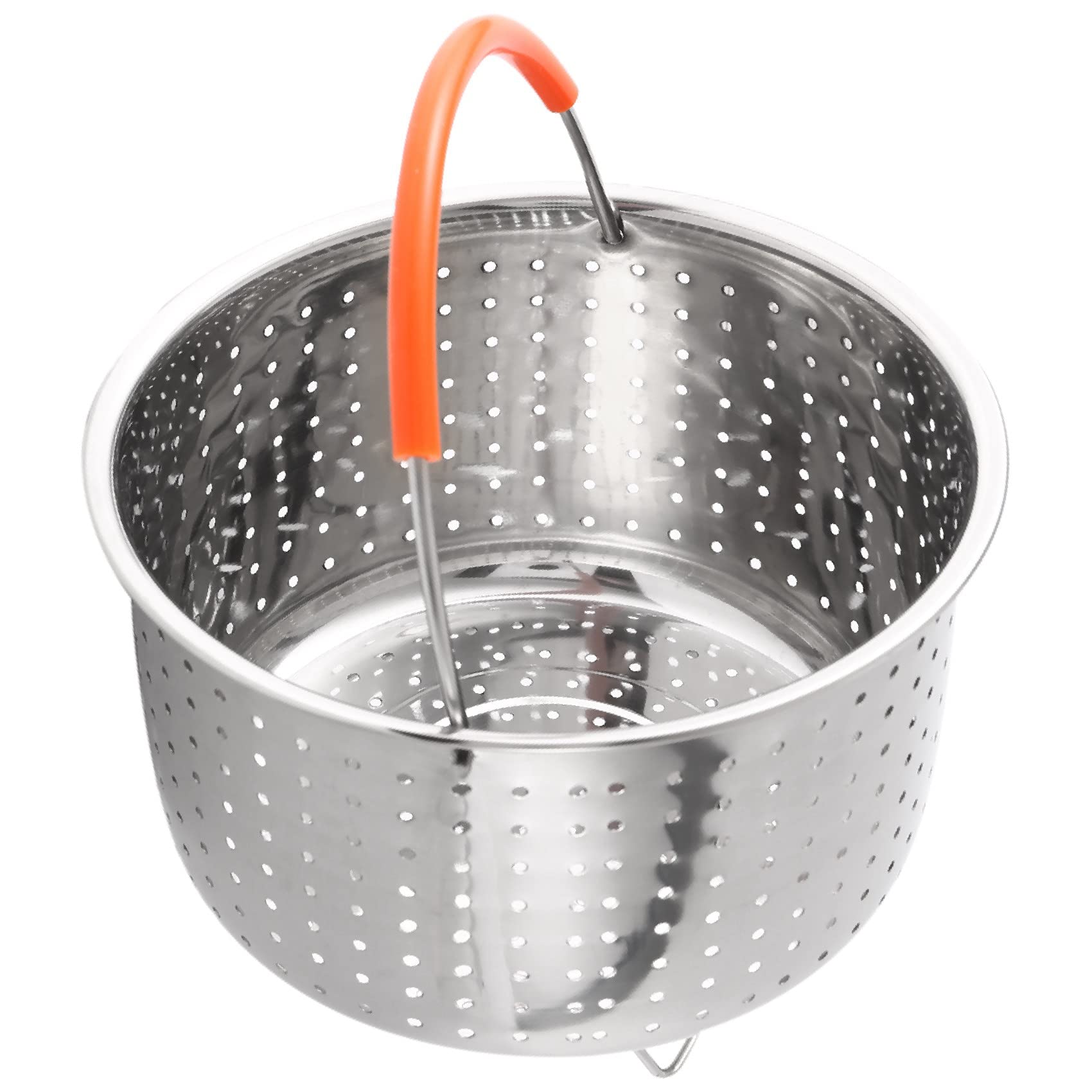 Jrifedptry Stainless Steel Steamer Basket Pressure Cooker With Silicone Covered Handle Sturdy Steamer Basket