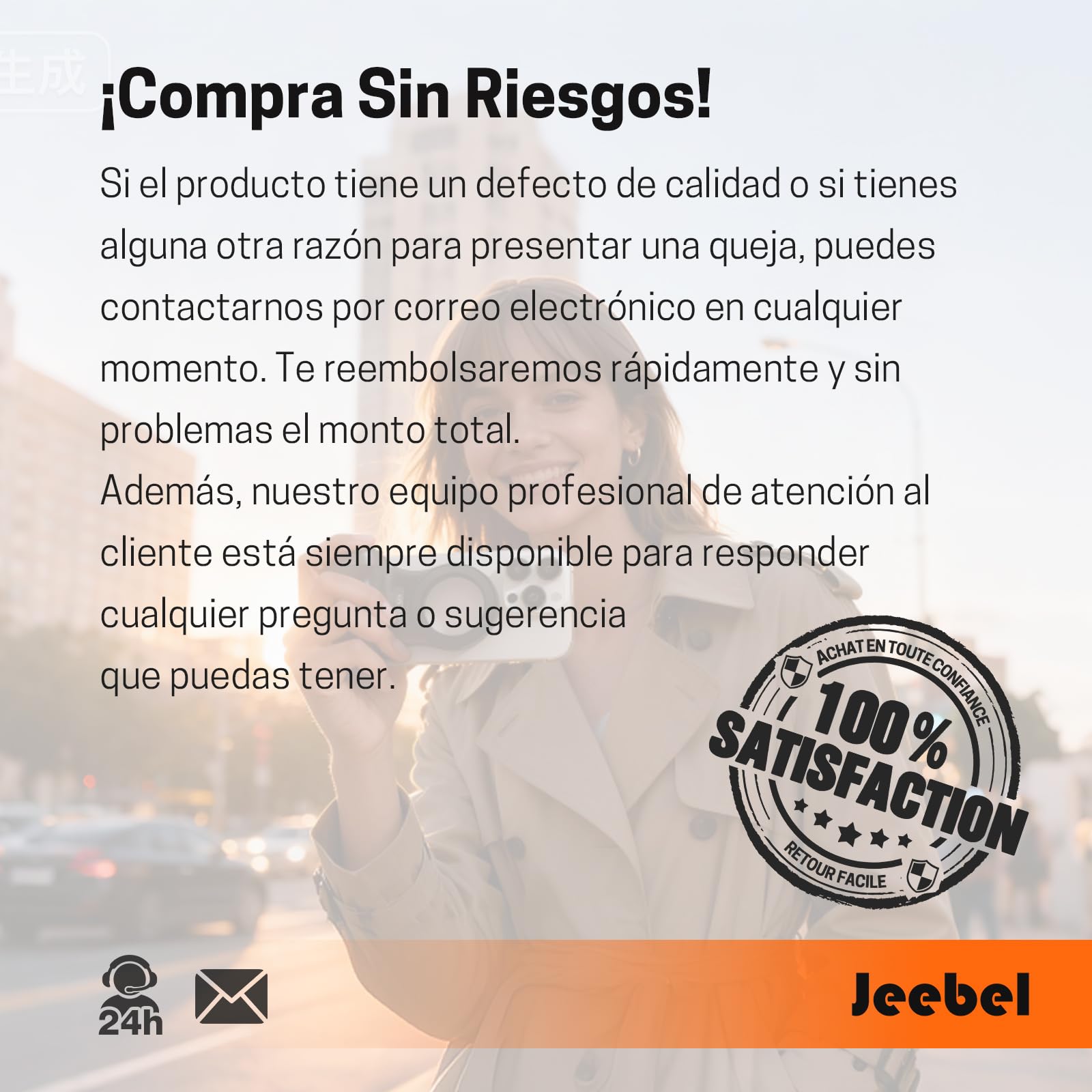 Jeebel Handle Grip Movil - Empuñadura Magnético para Smartphone con Mando a Distancia USB Inalámbrico & Rosca 1/4 Pulgada - Estabilizador Cámara para Teléfonos iPhone y Android para Selfie/Vlog/Video
