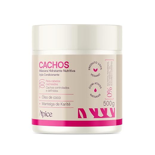 Ápice Máscara Cachos Essence Hidratante Nutritiva com Óleo de Coco e Karité | 500g