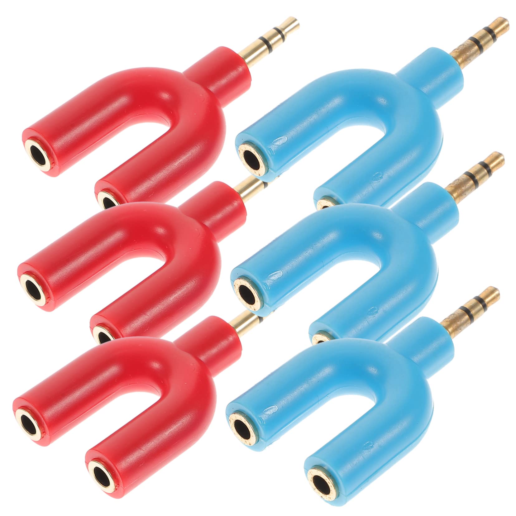 DOITOOL 24pezzi Adattatore Audio Splitter Per Cuffie Compatibile e Dispositivi Per Ascoltare e Guardare Film Colori
