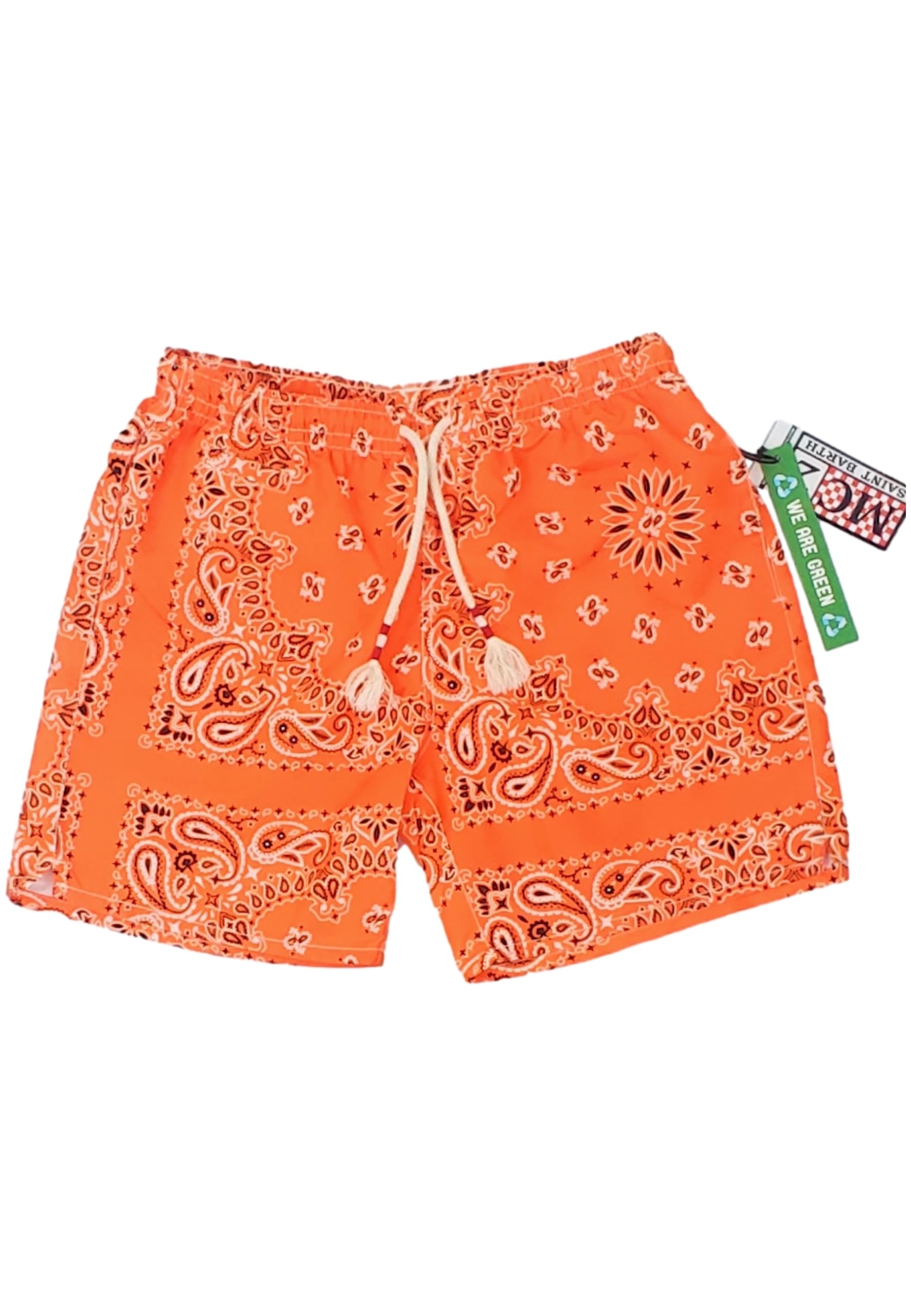 Saint Barth MC2 Costume da bagno con stampa Bandana Round Colore Arancione