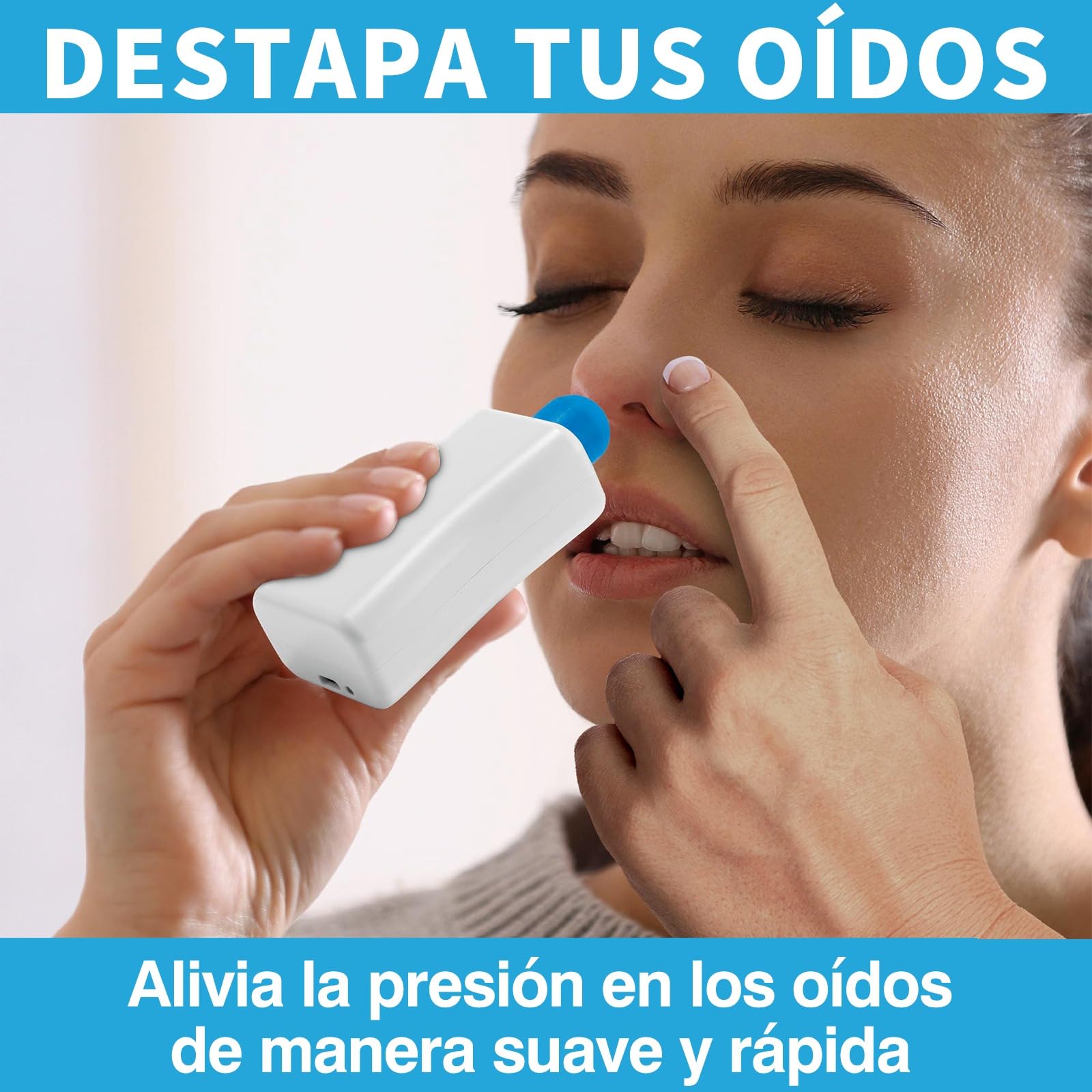 Dispositivo de Alivio de la Presión del Oído de Tilcare - Destaponador de orejas para vuelos, Nado, Buceo, Resfriado y Molestia por Alergia - Viene con una funda protectora portátil