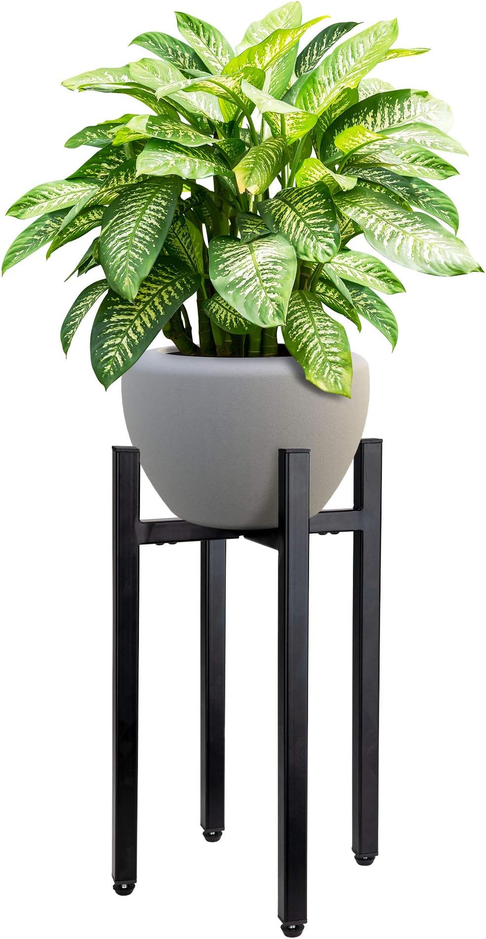 Tall Plant Stand for Indoor Plants Tall Fits Pots Up to 8-12 inches, Adjustable Metal Plant Stand Outdoor with Mid Century Design, No Wobble Pot Stand (Pot Not Included)