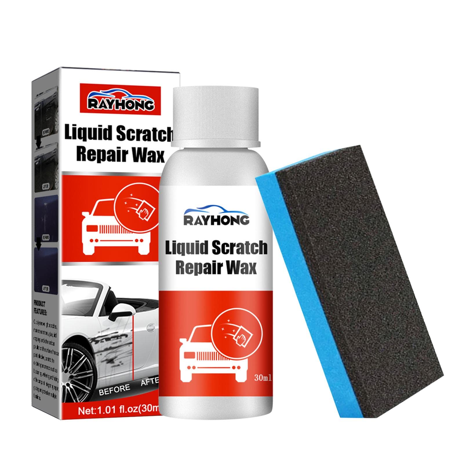 Leling Car Scratch Remover, Paint Restoration Kit, Auto Liquid Repair Wax, Headlight Fluid Polish Applicator, Stain Wax