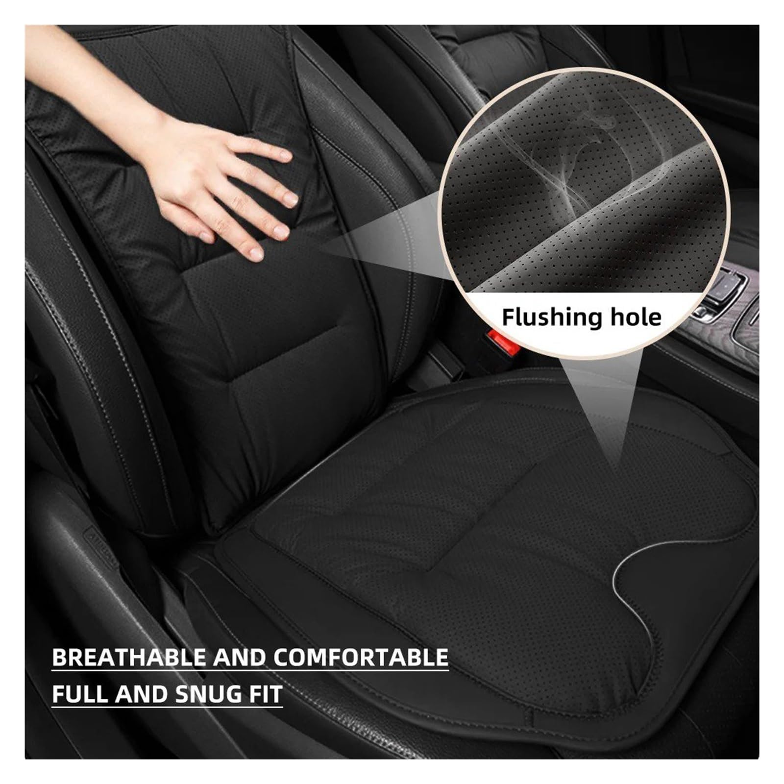para Fiat Panda 2011-2009 Coss 4x4 Cojín Asiento Delantero Coche Transpirable Protector Funda Cojín Dividido Individual Asiento Trasero Protector Asiento(Seat 2pcs)